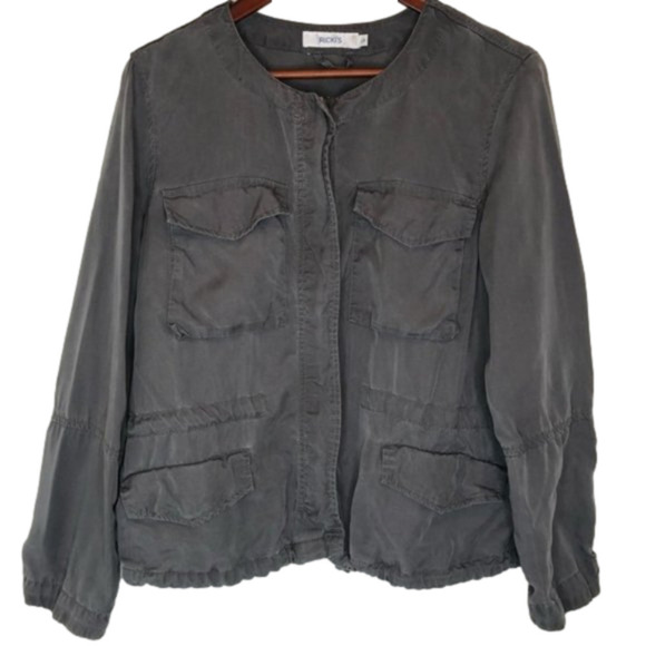 Ricki’s Women’s Utility/ Cargo Jacket drawstring in Large in olive and grey (2) - Picture 1 of 8